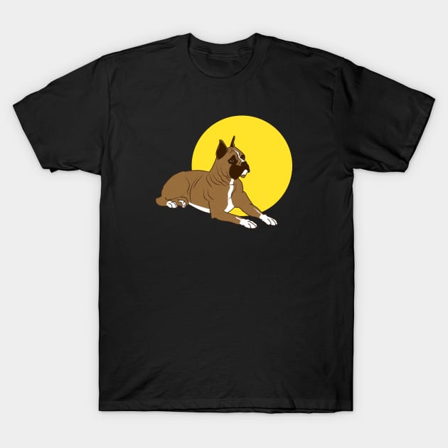 Boxer with yellow sun T-Shirt by Nosa rez